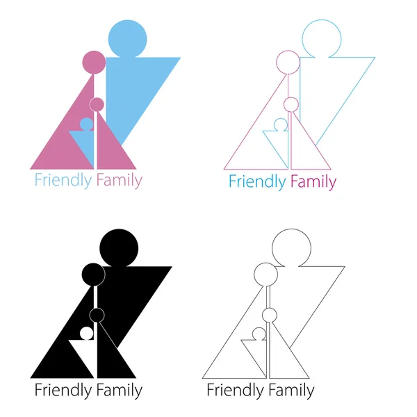 Familia de 4 personas — Vector de stock