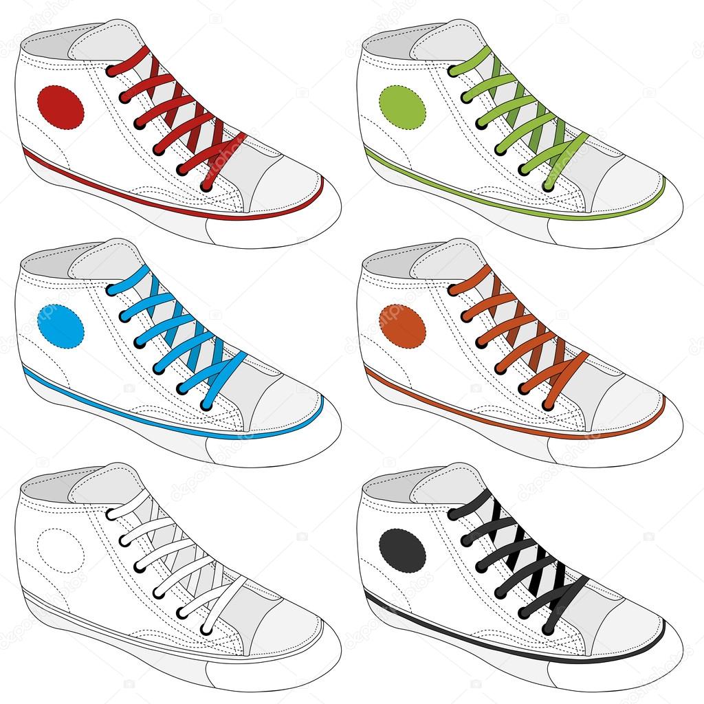 Classic sneaker sketched, Vector