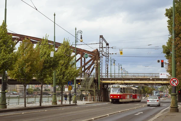 Retro tramvay Skoda — Stok fotoğraf