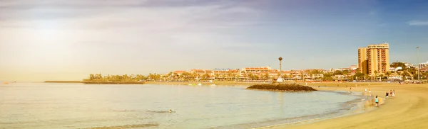 Playa de Las Vistas plaży w Los Cristianos, Teneryfa, Hiszpania — Zdjęcie stockowe