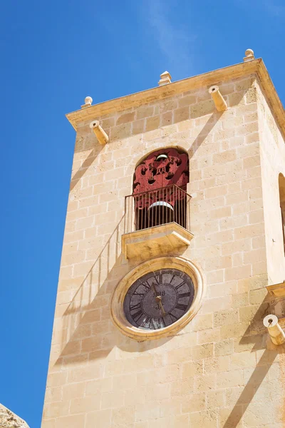 Wieża Bazyliki Santa Maria, Alicante, Valencia, Hiszpania — Zdjęcie stockowe