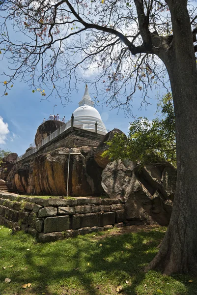 Świątynia Isurumungiyya Anuradhapura Widok Tyłu Sri Lanka — Zdjęcie stockowe
