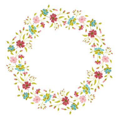 vektör çiçek çelenk