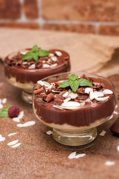 Homemade Chocolate Mousse — Stock Photo, Image