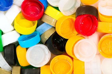 Renkli plastik mantar