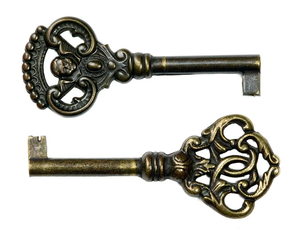 Gamla vintage metall nyckel — Stockfoto