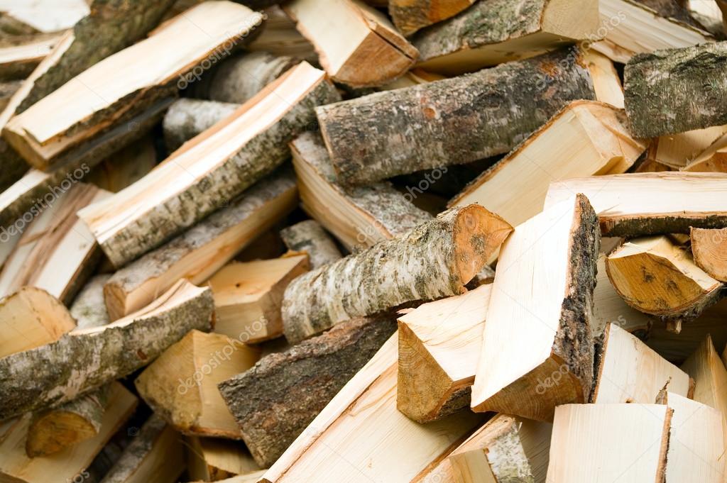 Background of wooden cut firewood