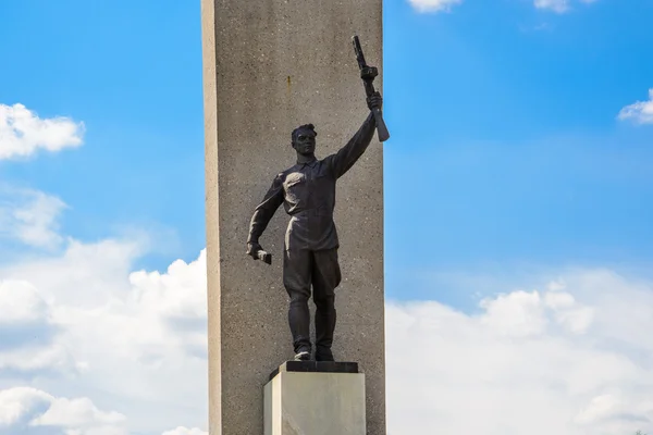 从法西斯主义到祖国卫士纪念碑。布良斯克。俄罗斯. 免版税图库图片