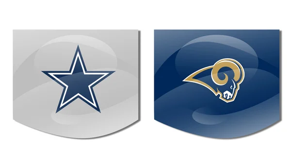 Cowboys vs rams — Stockfoto