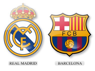 Real madrid vs barcelona clipart