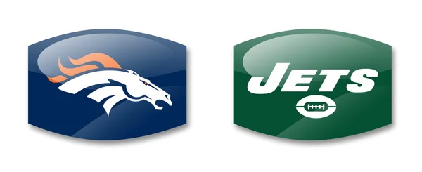 Broncos vs jet — Foto Stock