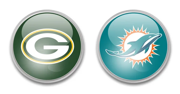 Delfiny vs Packers — Zdjęcie stockowe