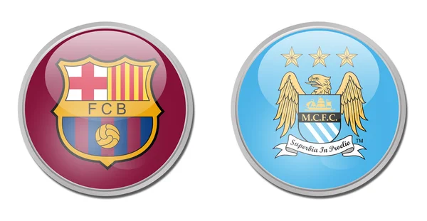 Barcelone vs ville de Manchester — Photo