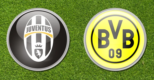 Juventus vs borusia — Stock Photo, Image