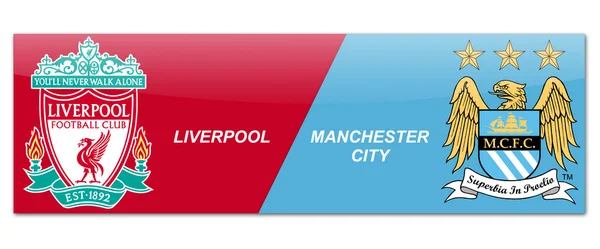 Liverpool vs Manchester ciudad — Foto de Stock