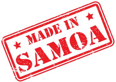 Yapılan Samoa kauçuk damgası beyaz