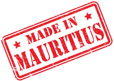 Yapılan Mauritius kauçuk damga beyaz