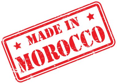 Yapılan Fas kauçuk damga beyaz