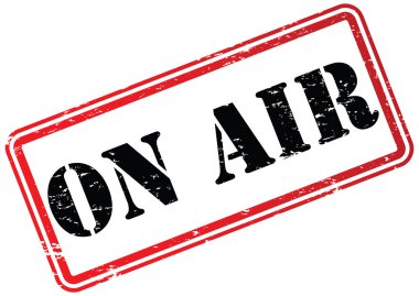 Beyaz üzerinde hava kauçuk damga üzerinde