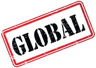 Beyaz üzerinde küresel kauçuk damga