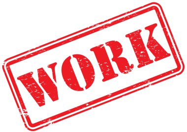 Beyaz üzerinde çalışma kauçuk damga