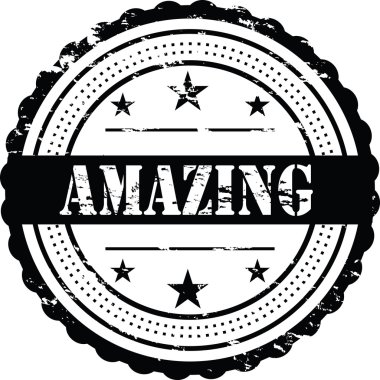 Beyaz üzerinde şaşırtıcı/damga Sticker