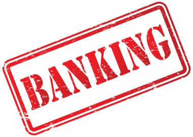 Beyaz bankacılık kauçuk damga