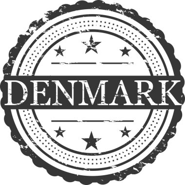 Danimarka ülke Grunge pul sembol