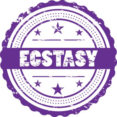 Ecstasy damga Sticker beyaz