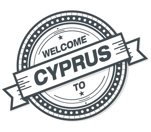 Benvenuto Ciprus Grunge Badge Sfondo Bianco — Foto Stock