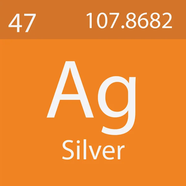 Silberelement Aus Periodensystem — Stockfoto