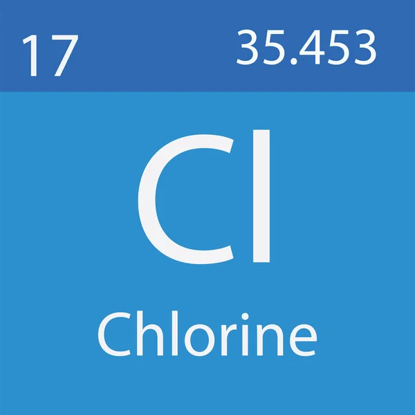 Elemento Cloro Tabela Periódica — Fotografia de Stock