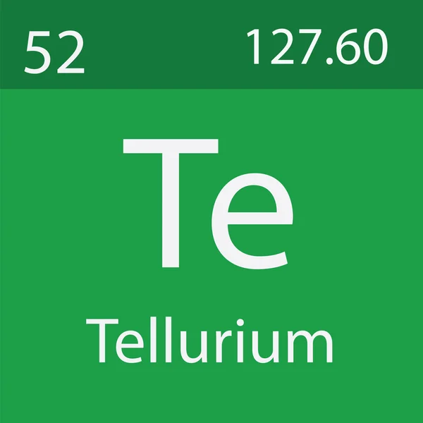 Tellur Element Aus Periodensystem — Stockfoto