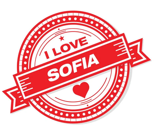 Encanta Sofia Grunge Badge Sobre Fondo Blanco — Foto de Stock