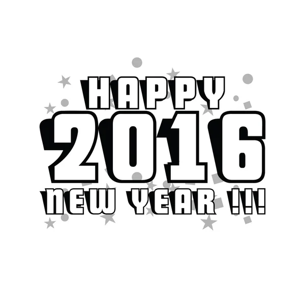 Happy New Year 2016 Text — Stock Photo, Image