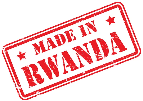 Rwanda Made Rubber Stamp White — стокове фото
