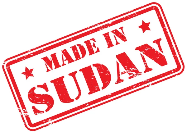 Зроблено Судані Гумові Штамп Білому — стокове фото
