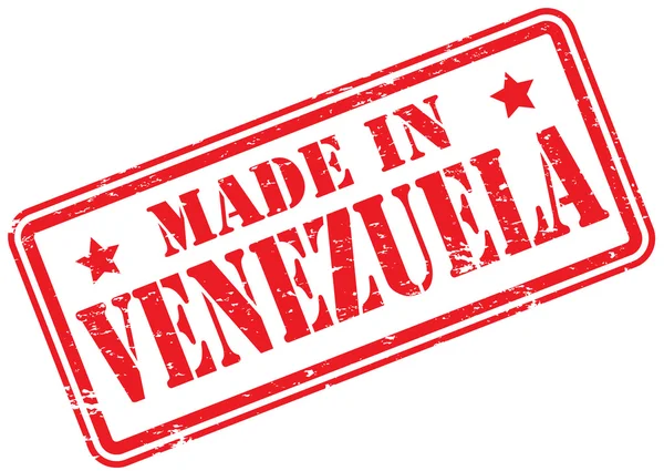 Зроблено Венесуелі Гумовий Штамп Білому — стокове фото