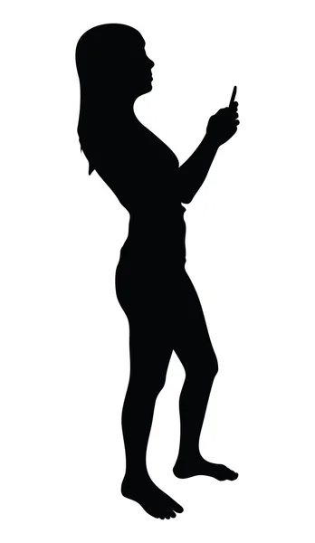 Silhouette Female Illustration White Background — Stock Photo, Image