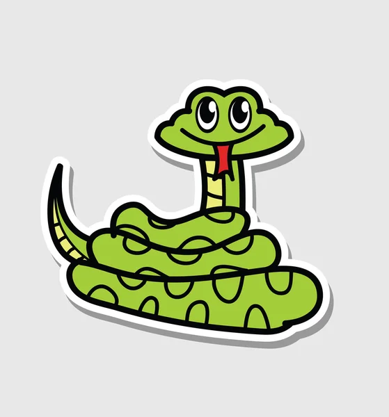 Cartone Animato Serpente Illustrazione Sfondo Chiaro — Foto Stock
