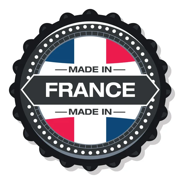 Francii Grunge Odznak Bílém Pozadí — Stock fotografie