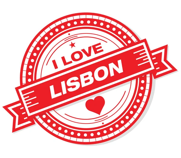 Encanta Lisbon Grunge Badge Sobre Fondo Blanco —  Fotos de Stock