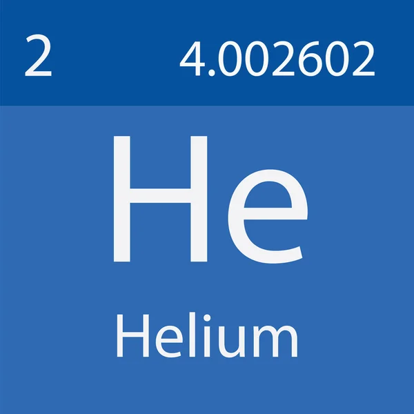 Heliumelement Aus Periodensystem — Stockfoto