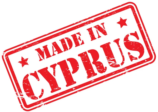 Gemaakt Cyprus Rubber Stempel Wit — Stockfoto