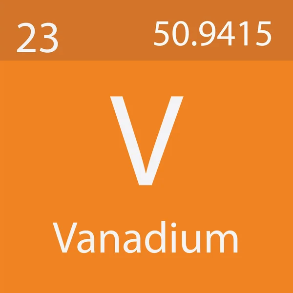 Vanadium Element Aus Periodensystem — Stockfoto