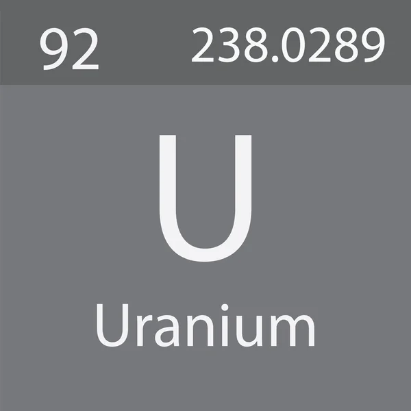 周期表中的铀元素 — 图库照片