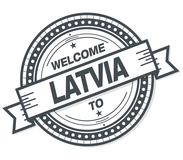 Bienvenido Insignia Latvia Grunge Sobre Fondo Blanco —  Fotos de Stock