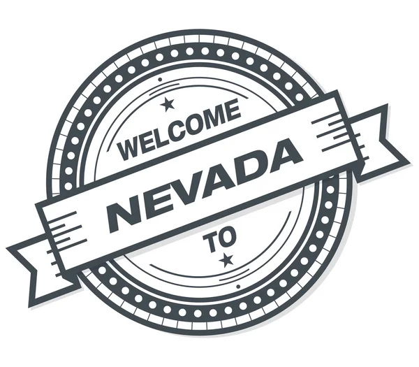 Bienvenido Nevada Grunge Badge Sobre Fondo Blanco —  Fotos de Stock