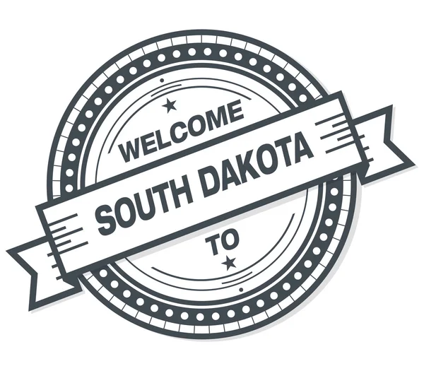 Welcome South Dakota Grunge Badge White Background — Stock Photo, Image