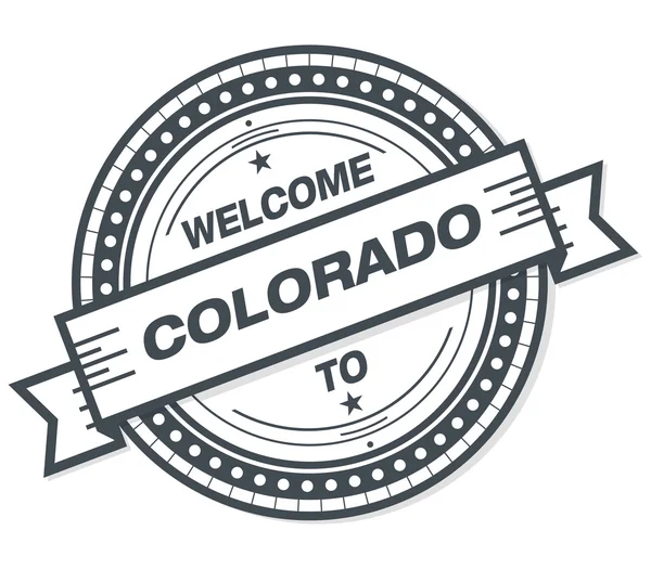 Bienvenido Colorado Grunge Badge Sobre Fondo Blanco —  Fotos de Stock